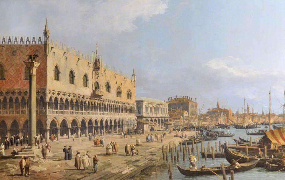 Canaletto, 1697-1768; The Doge's Palace and Riva degli Schiavoni, Venice